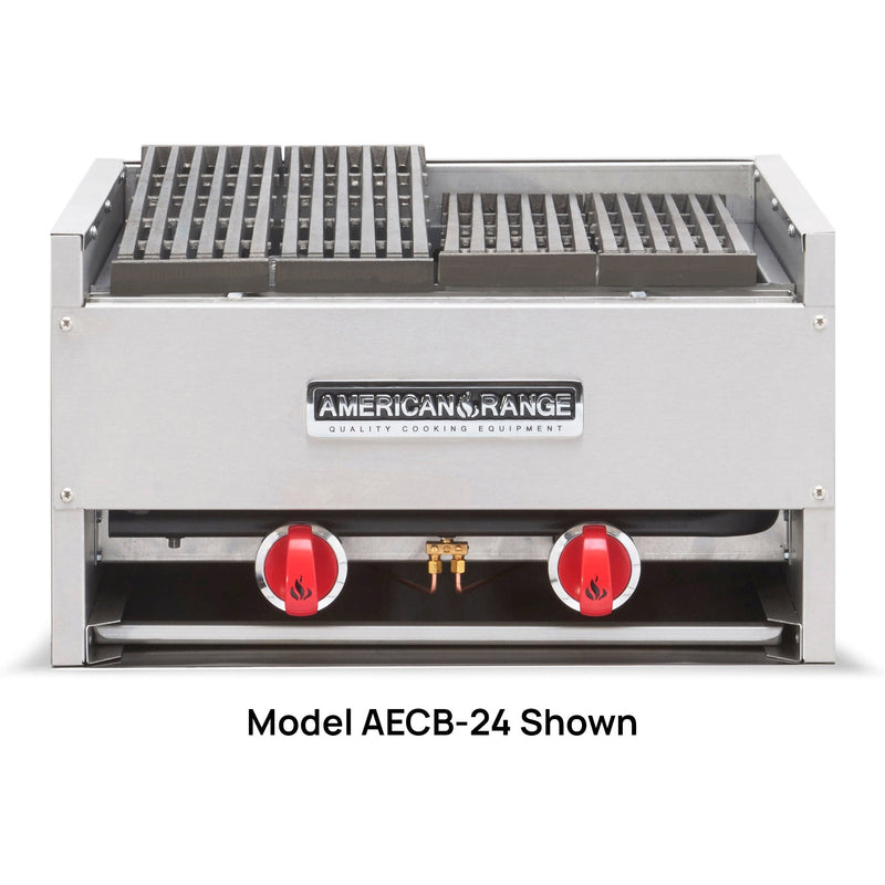 American Range AECB Series Natural Gas/Propane Char Rock Charbroiler - 24" to 48" Wide-Phoenix Food Equipment
