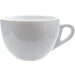 Ancap Verona jumbo coffee cup in white porcelain shown without the saucer, side view of the rounded cup and handle