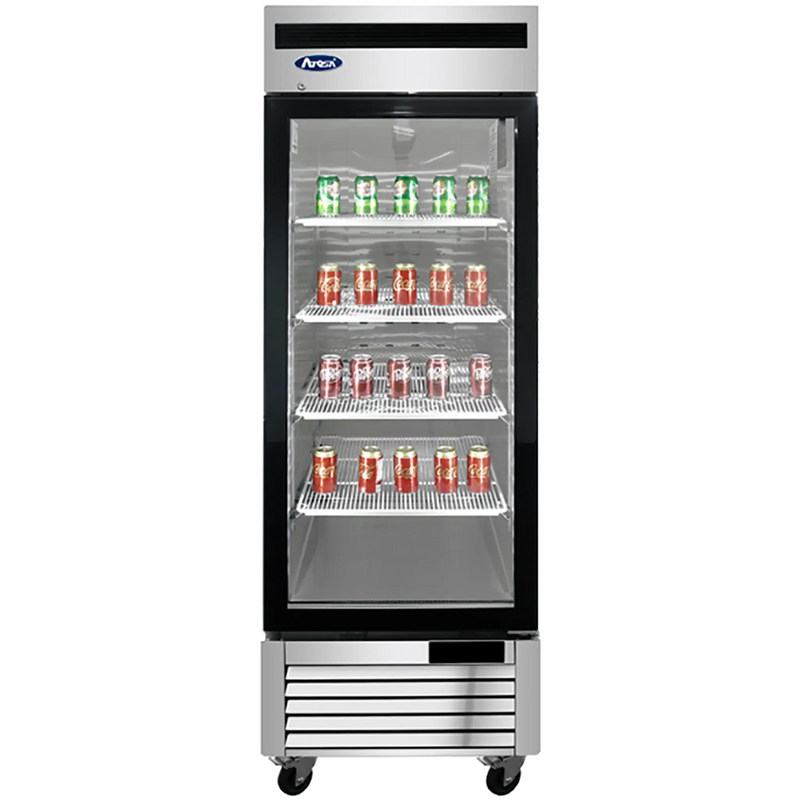 Atosa MCF8705GR Single Door 27" Wide Stainless Steel Display Refrigerator-Phoenix Food Equipment