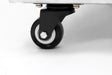 Atosa MCF8723GR 54-inch glass door display refrigerator, close-up of the black swivel caster wheel