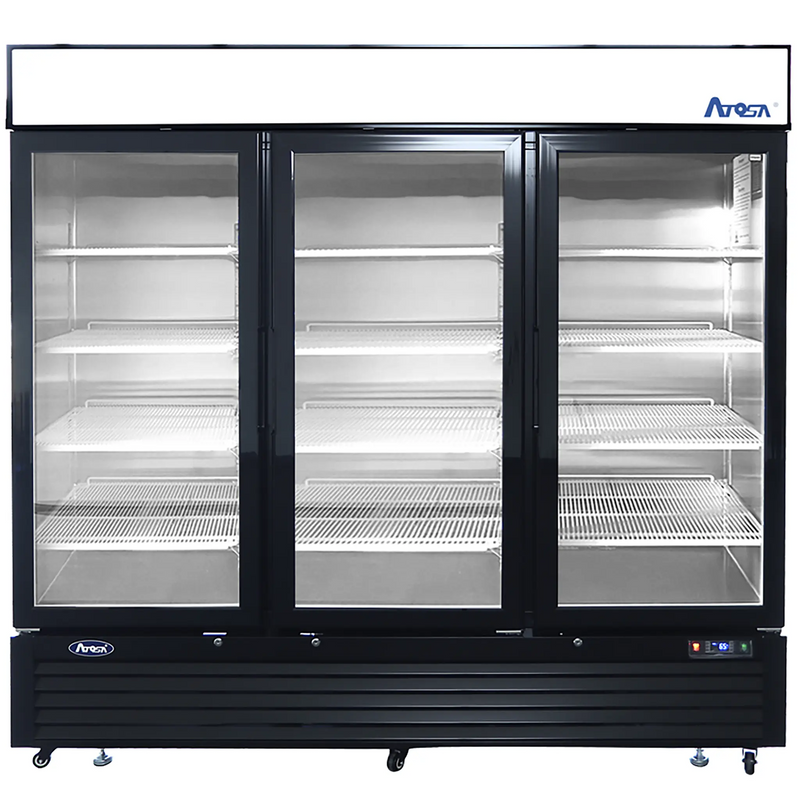 Atosa MCF8724GR Triple Door 82" Wide Display Refrigerator-Phoenix Food Equipment