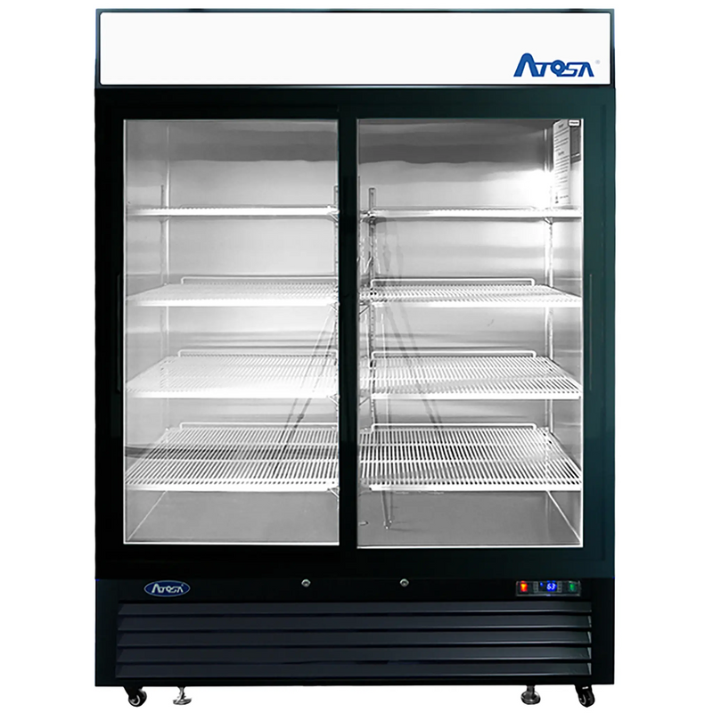 Atosa MCF8727GR Double Sliding Door 54" Wide Display Refrigerator-Phoenix Food Equipment
