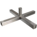 Axis 81-V370 stainless steel spit bed, cross-shaped square tube base with centre skewer socket for shawarma broilers