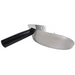 Axis 81-V380 stainless steel meat shovel with black handle and curved scoop for catching shawarma, side view