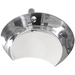 Axis 81-V380 stainless steel meat shovel with curved polished blade for shawarma and doner, front view of the scoop