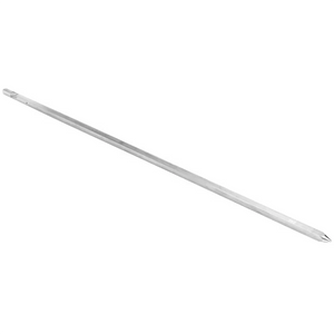 Axis stainless steel shawarma skewer, long flat vertical spit rod for doner broilers, shown on a white background