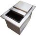 BK Resources BK-DIBL 36-inch wide insulated stainless steel drop-in ice bin with sliding cover partly open