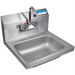 BK Resources BKHS-W-1410-P-G large stainless steel wall mounted hand sink with premium gooseneck faucet