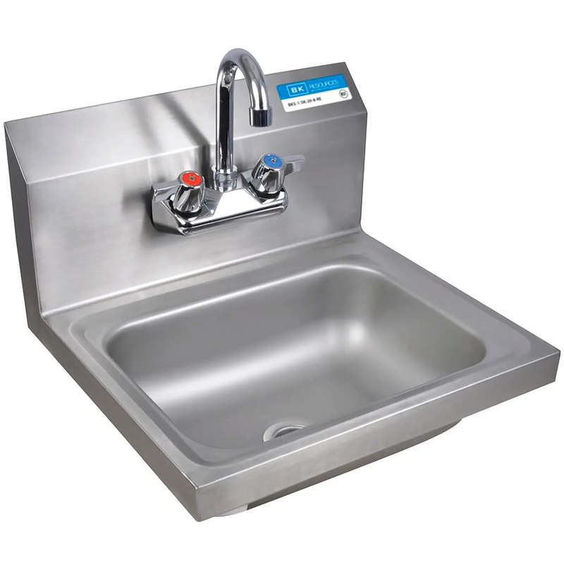 BK Resources BKHS-W-1410-P-G Large Wall Mounted Hand Sink with Premium Faucet-Phoenix Food Equipment