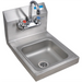 BK Resources BKHS-W-SS-P-G space saver stainless steel wall mounted hand sink with premium gooseneck faucet
