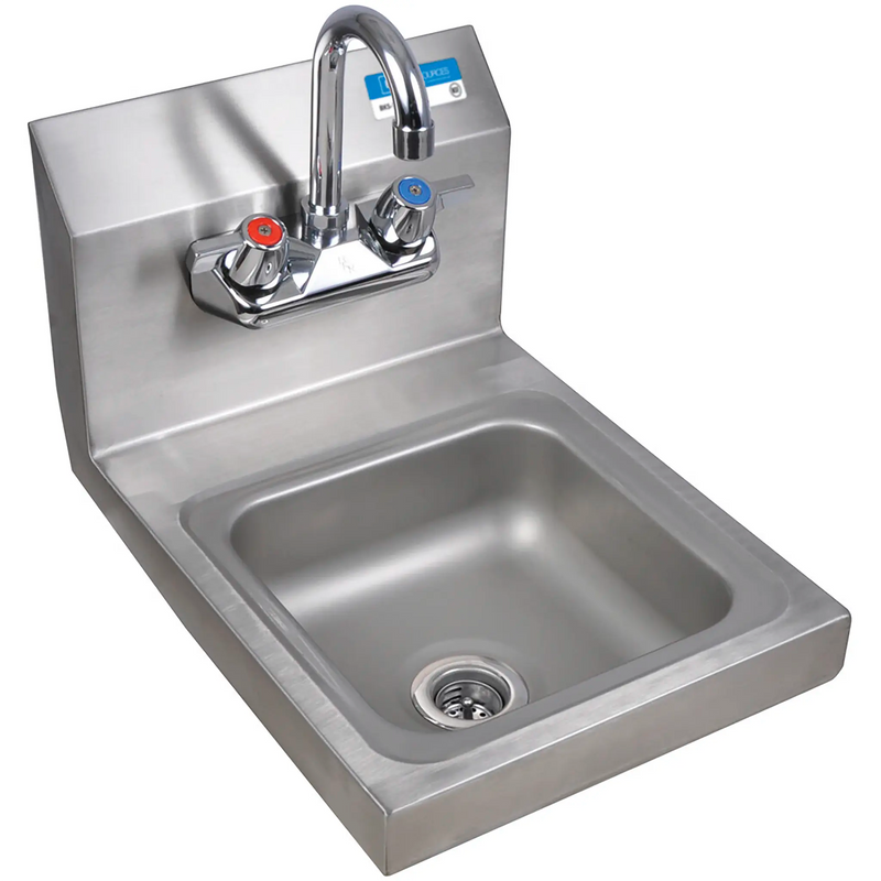 BK Resources BKHS-W-SS-P-G Space Saver Wall Mounted Hand Sink with Premium Faucet-Phoenix Food Equipment