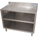 BK Resources UB4-21-GC361 36-inch stainless steel open glass rack cabinet with adjustable middle shelf
