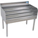 BK Resources UB4-LD18 18-inch wide stainless steel underbar liquor display with tiered bottle steps
