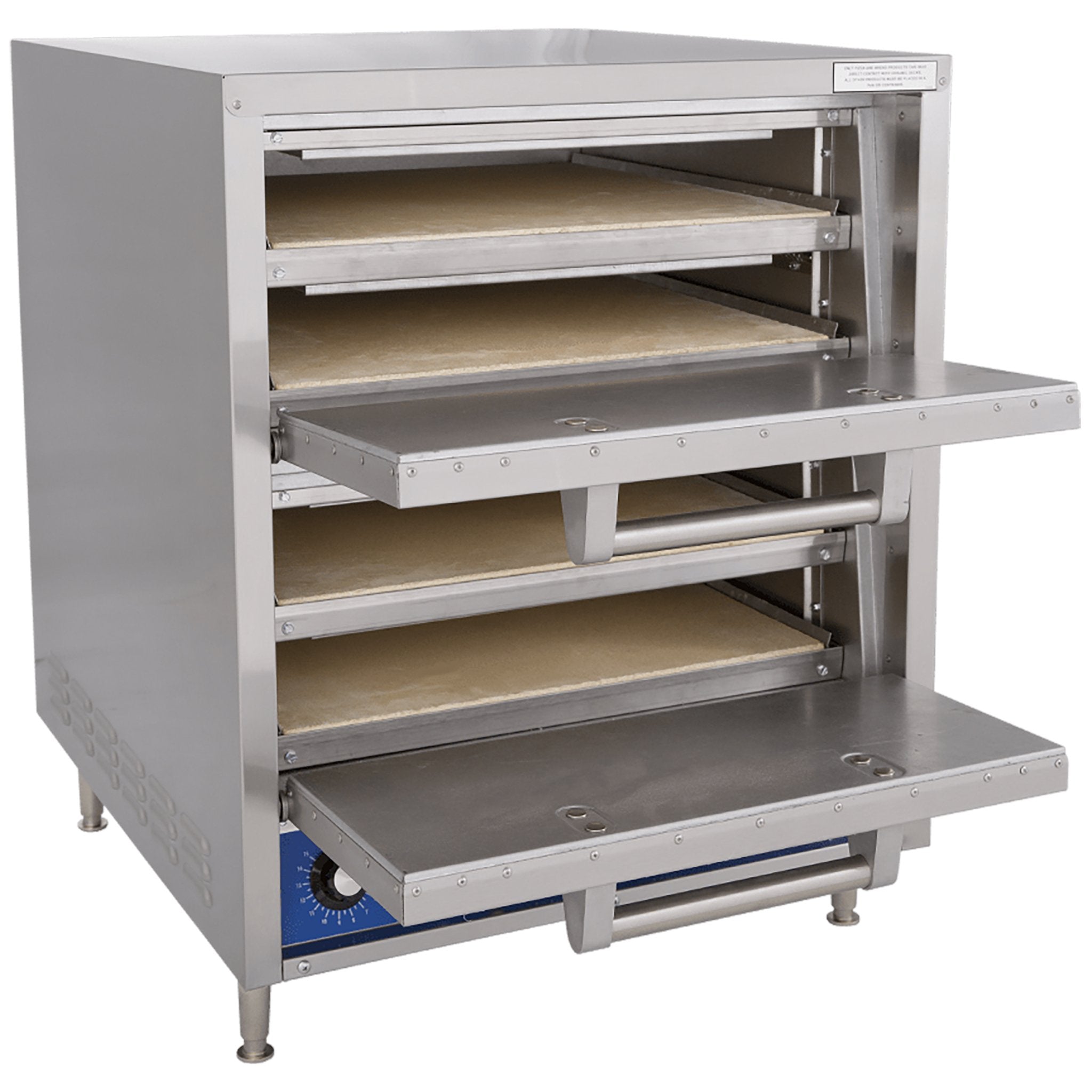 Bakers Pride P44S Electric Hearthbake 21" Deck Double Door Commercial Pizza & Pretzel Oven-Phoenix Food Equipment