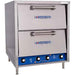 Bakers Pride P44S electric Hearthbake double door pizza and pretzel oven in stainless steel with blue control panel