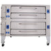 Bakers Pride Y-600/602 natural gas 60-inch deck pizza oven shown in a double deck stainless steel configuration