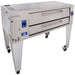 Bakers Pride Y-600/602 natural gas 60-inch deck pizza oven in stainless steel on legs, single deck configuration