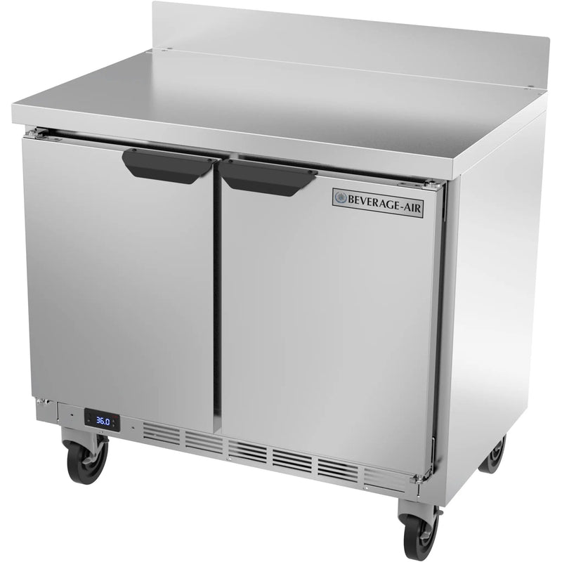 Beverage Air 34HC-Series 34" Shallow Double Door Under Counter Refrigerator - Various Configurations-Phoenix Food Equipment