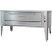 Blodgett 1060 natural gas 60-inch deck pizza oven in stainless steel on legs, single deck configuration