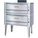 Blodgett 961/961P natural gas 42-inch deck roasting and pizza oven in a stainless steel double deck configuration