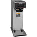 Bunn CW15-APS stainless steel pour over airpot coffee brewer with tall airpot clearance and brew funnel, angled view