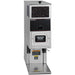 Bunn G9T-HD stainless steel simple control funnel coffee grinder with twin bean hoppers and funnel rails, front view