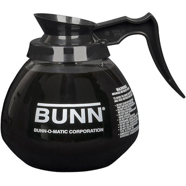 Bunn GLASS Economy 64 Oz. Carafe - Case of 3, Black & Orange-Phoenix Food Equipment