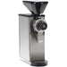 Bunn GVH series stainless steel retail bulk coffee grinder with black hopper and bag rest, second hopper size option