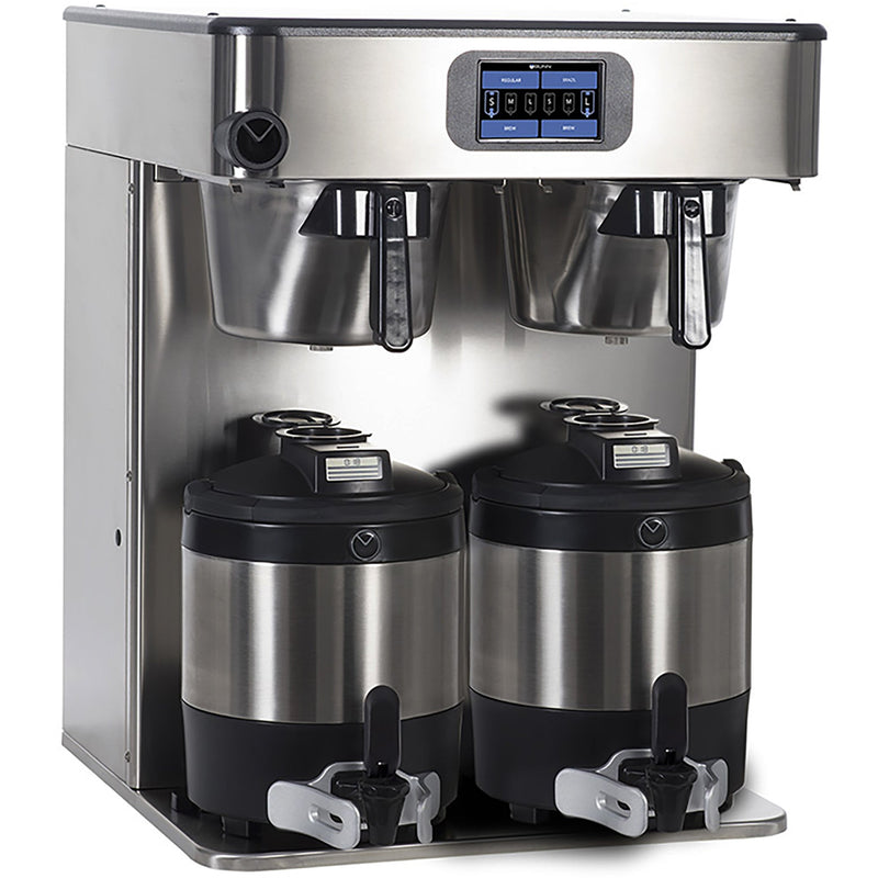Bunn ICB-TWIN-PE Platinum Edition Infusion Series twin stainless coffee brewer with two servers and hot water tap