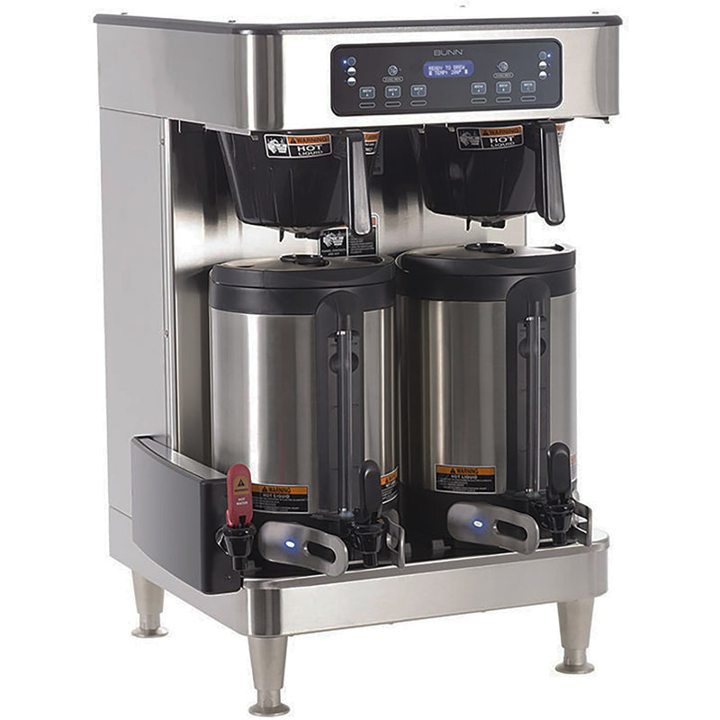 Bunn ICB-TWIN-SH Infusion Series Twin Soft Heat Coffee Brewer with Hot Water Tap-Phoenix Food Equipment