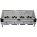 Cambo CAM-4 natural gas or propane four burner wok range in stainless steel with high backsplash and faucets