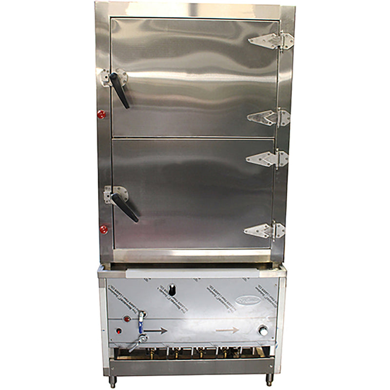 Cambo HES-C-2 Natural Gas 2 Door Steaming Cabinet-Phoenix Food Equipment