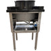 Cambo SP Series single stock pot range with wok adapter, rear angled view showing the gas inlet connection