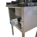 Cambo SP Series single stock pot range with wok adapter, rear close-up of the gas connection and stainless frame