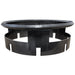 Cambo wok adapter bar for stock pot range, black steel ring with slotted skirt that sits on the burner grate
