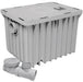 Canplas Endura grey polyethylene grease trap, long ribbed body with bolted cover and flow control fitting, second size