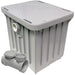 Canplas Endura grey polyethylene grease trap, tall ribbed model with inlet and outlet fittings and flow control tee