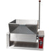 Crown ECTS-12 electric countertop tilting skillet, 12 gallon, rectangular stainless steel pan tilted with long handle