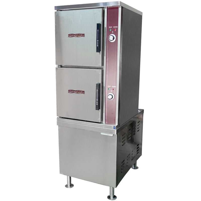 Crown ECX-10-24 Electric Steaming Cabinet with Cabinet Base - 10 Pan Capacity-Phoenix Food Equipment