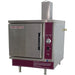Crown SX-5G3 natural gas or propane countertop steaming cabinet, 5 pan capacity, stainless steel with rear flue, angled