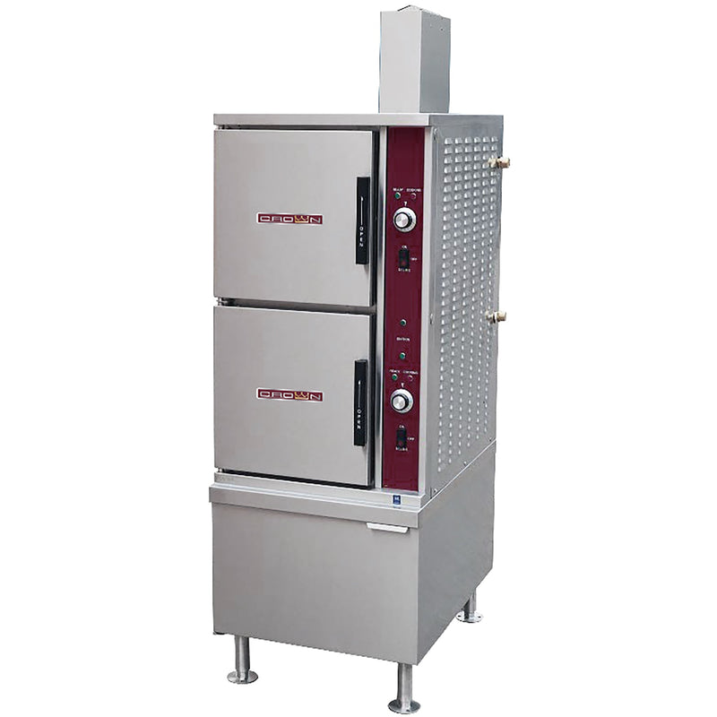 Crown SX Series Natural Gas/Propane Steaming Cabinet with Cabinet Base - 7 to 10 Pan Capacity-Phoenix Food Equipment