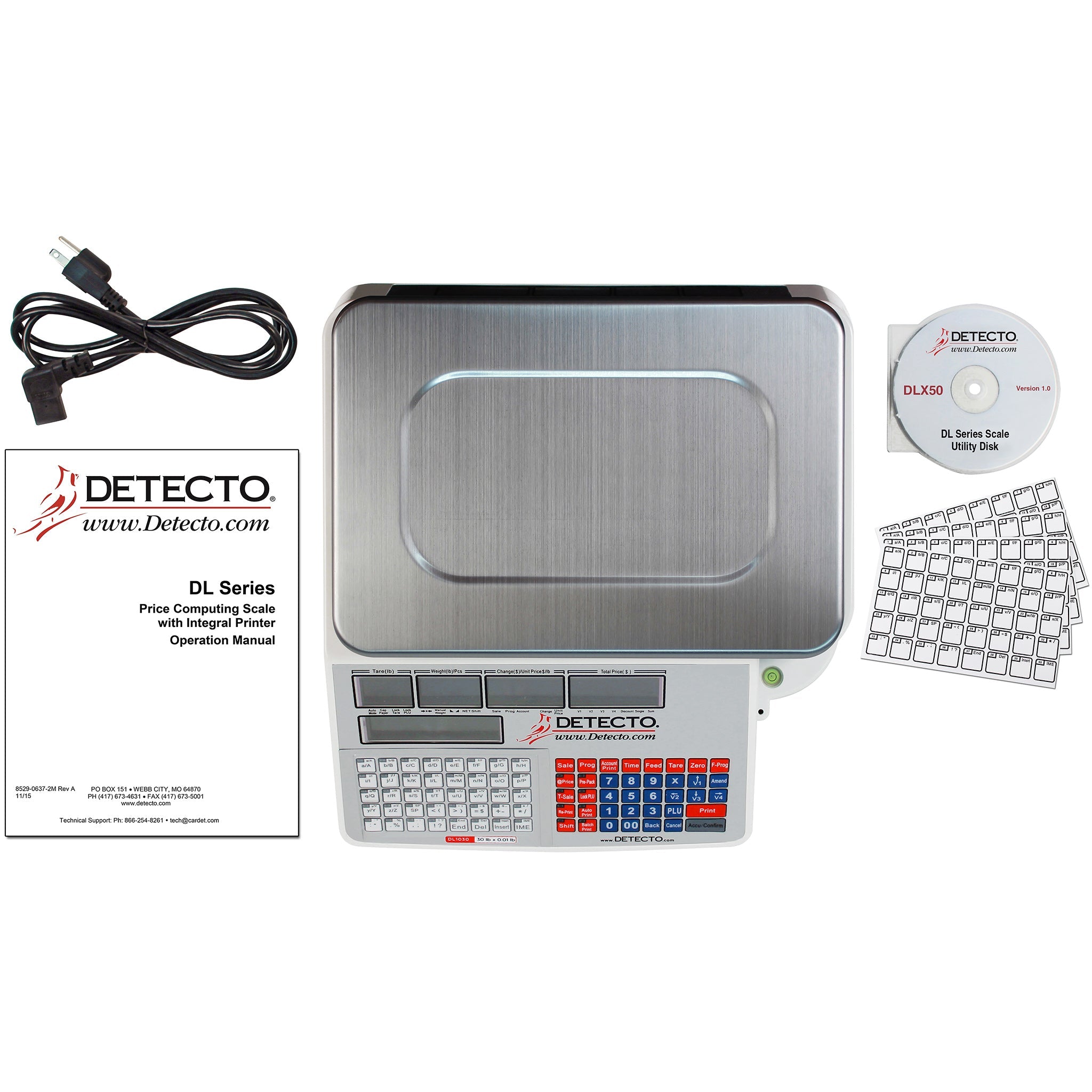 Detecto DL Series Price Computing Scale with Built-in Printer - Various Options-Phoenix Food Equipment
