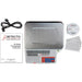 Detecto DL Series price computing scale shown with included power cord, user manual, CD and label roll samples