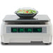Detecto DL Series price computing scale, rear customer-facing display view with a packaged salad on the tray