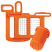 Dynamic CL Series blade assembly set in orange, stainless steel cutting grid and pusher block, alternate size