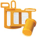 Dynamic CL Series blade assembly set with amber yellow frame, stainless steel cutting grid and matching pusher