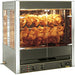 Equipex RBE-25 electric chicken rotisserie for 16 to 25 birds, loaded with roasting chickens on rotating spits