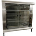 Equipex RBE-8 electric chicken rotisserie for 6 to 8 birds, stainless steel with glass doors and spits, front view