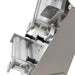 Eurodib P-ROLL-320/2+ double pass dough sheeter, close-up of the upper and lower roller sets and adjustment knobs