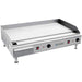 Eurodib SFE04910 36-inch electric countertop griddle, 220V, stainless steel with flat plate and front controls